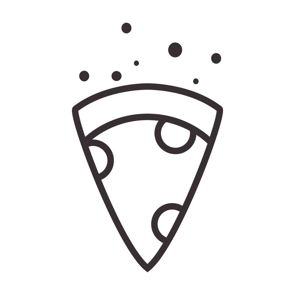 líneas hipster corte pizza logo símbolo vector icono ilustración diseño gráfico