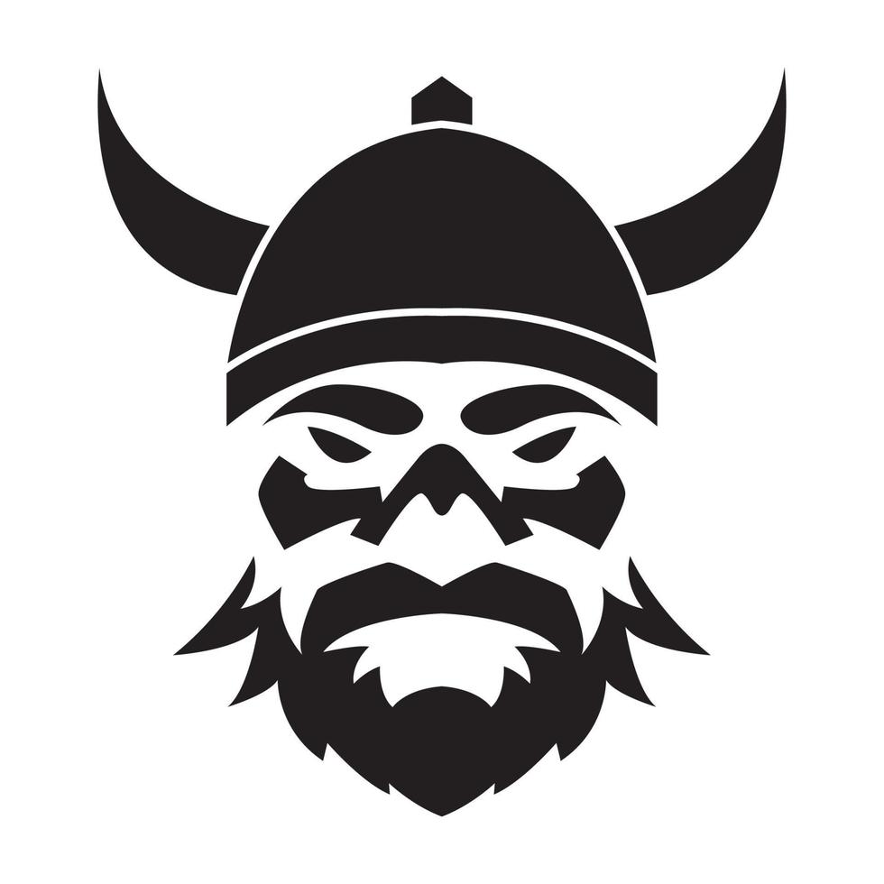 cara enojado hombre vikingo diseño de logotipo, símbolo gráfico vectorial icono ilustración idea creativa vector