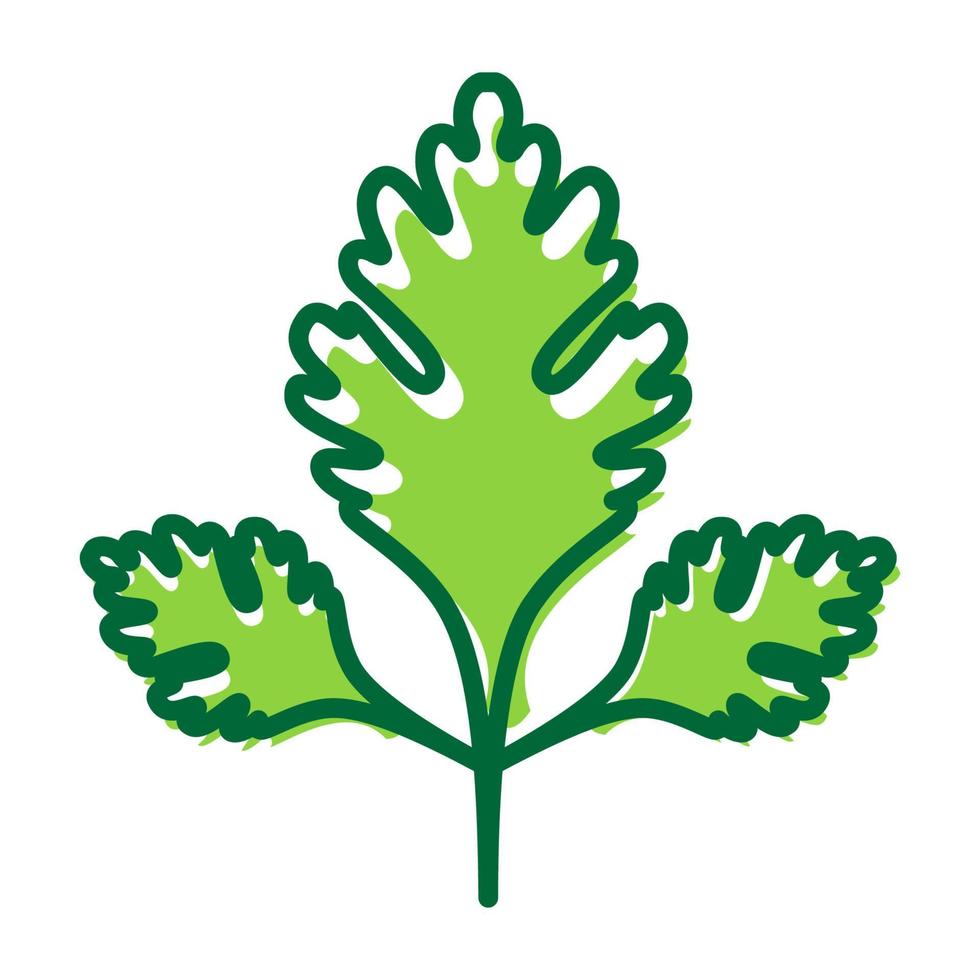 fresh abstract green celery leaf logo design vector icon symbol illustration