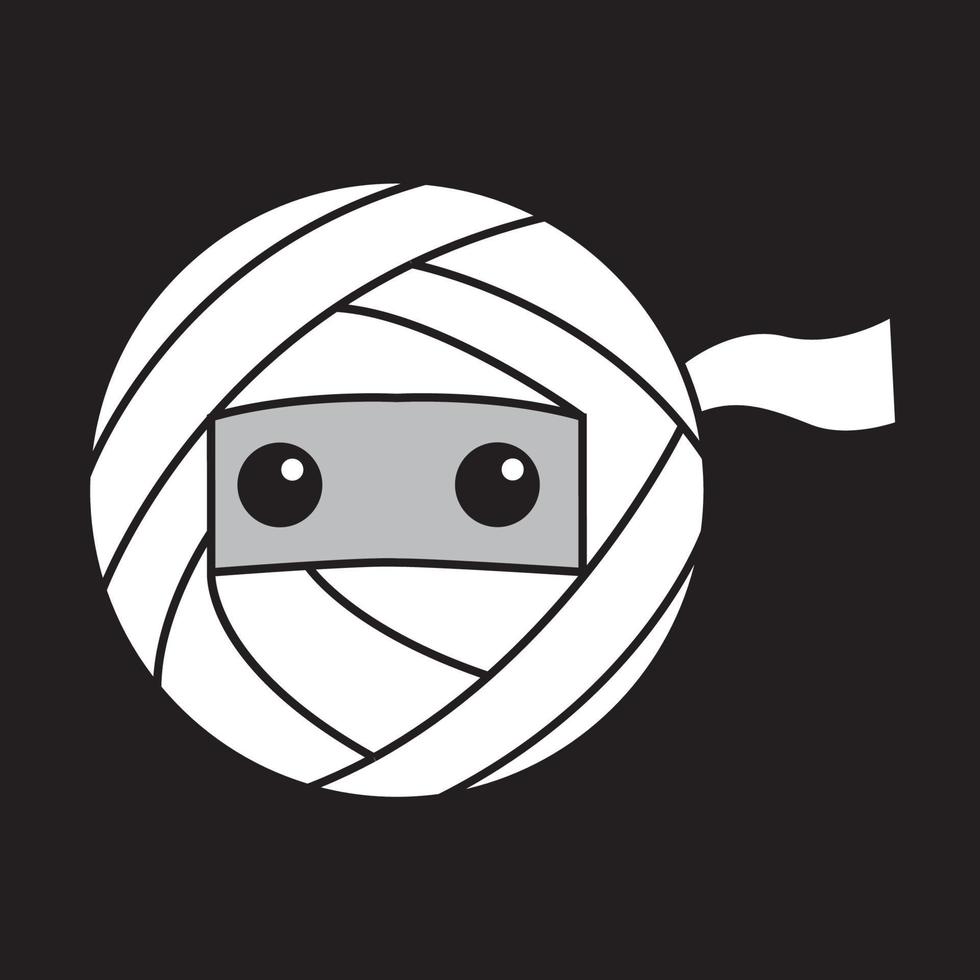 face cute mummy logo design vector graphic symbol icon illustration creative idea