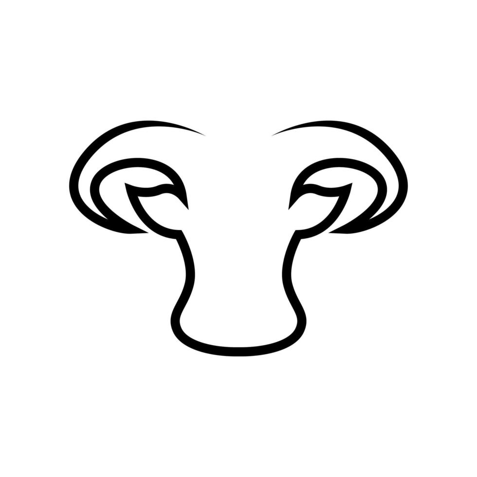 face modern isolated goat logo design, vector graphic symbol icon illustration creative idea