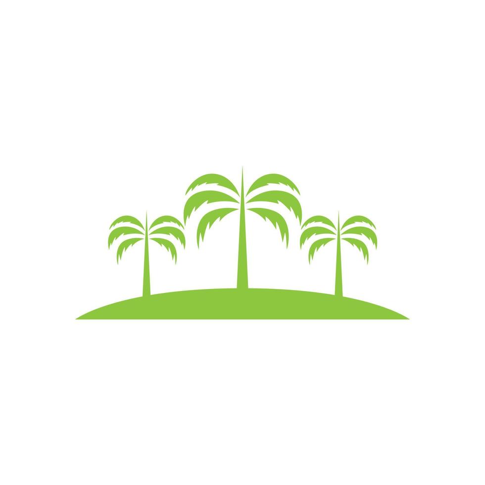 green coconut trees group logo design, vector graphic symbol icon illustration creative idea