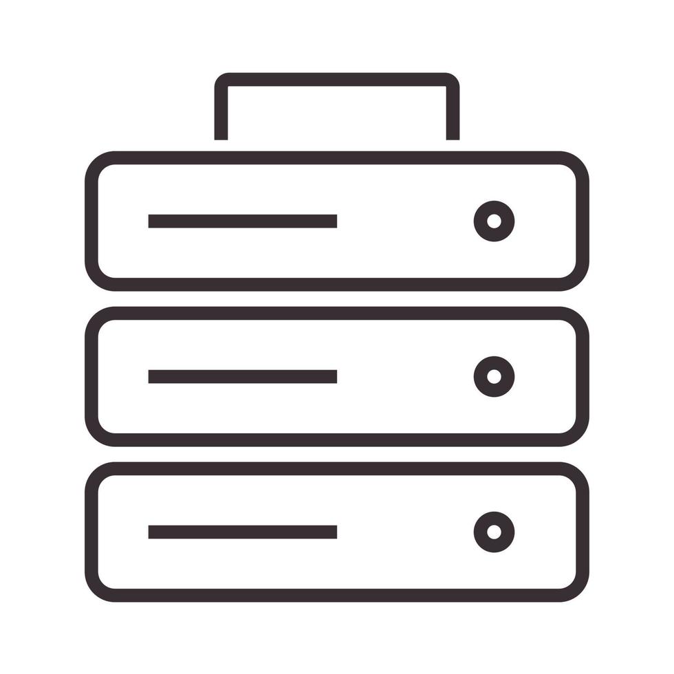 data tech with bag lines logo symbol vector icon illustration graphic design