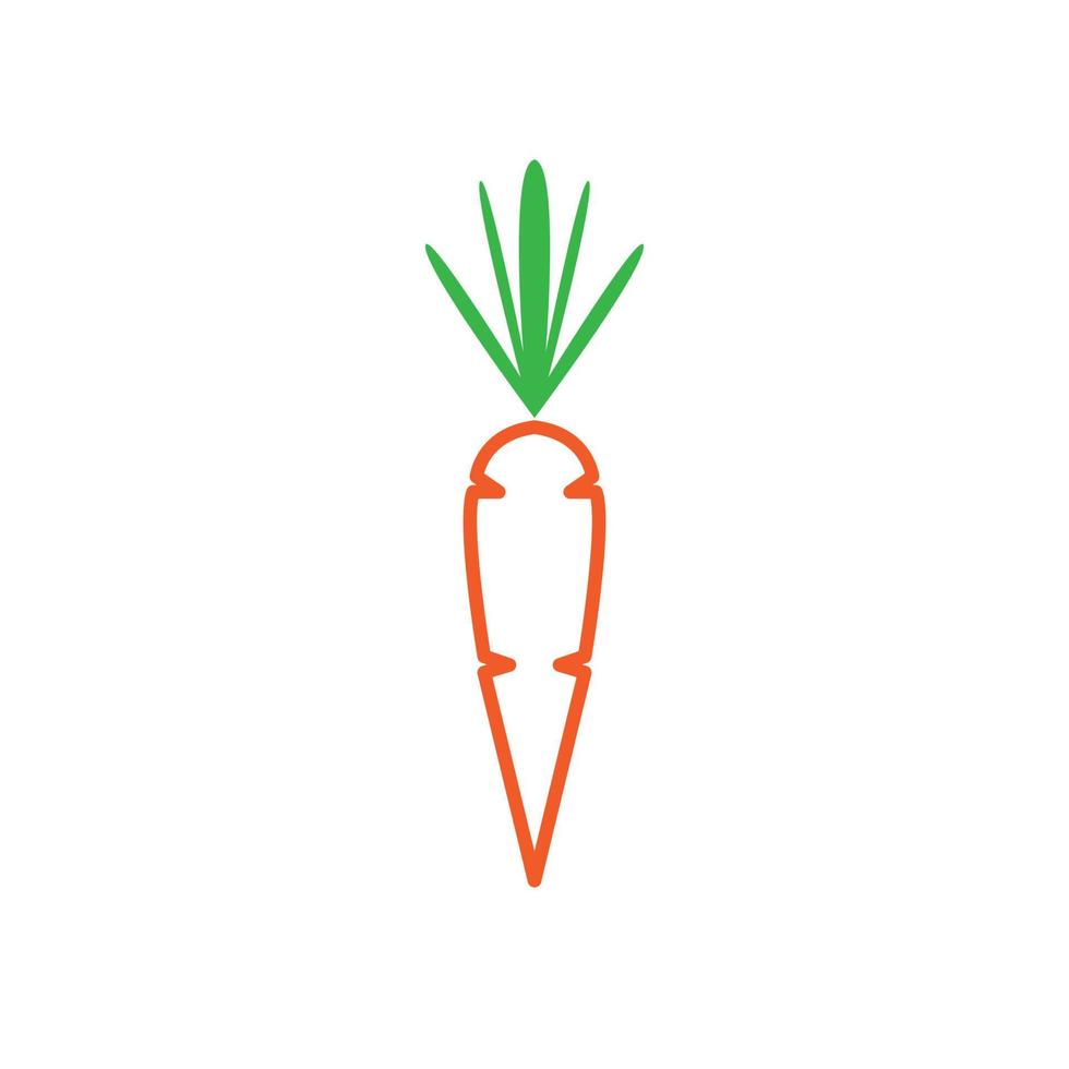 diseño de logotipo de zanahoria de verduras de colores de línea, símbolo gráfico vectorial icono ilustración idea creativa vector