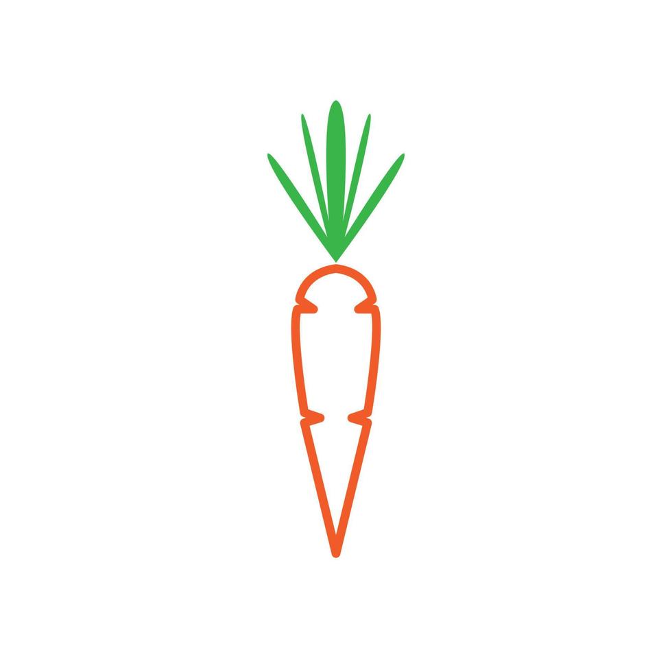 line colorful vegetables carrot logo design, vector graphic symbol icon illustration creative idea