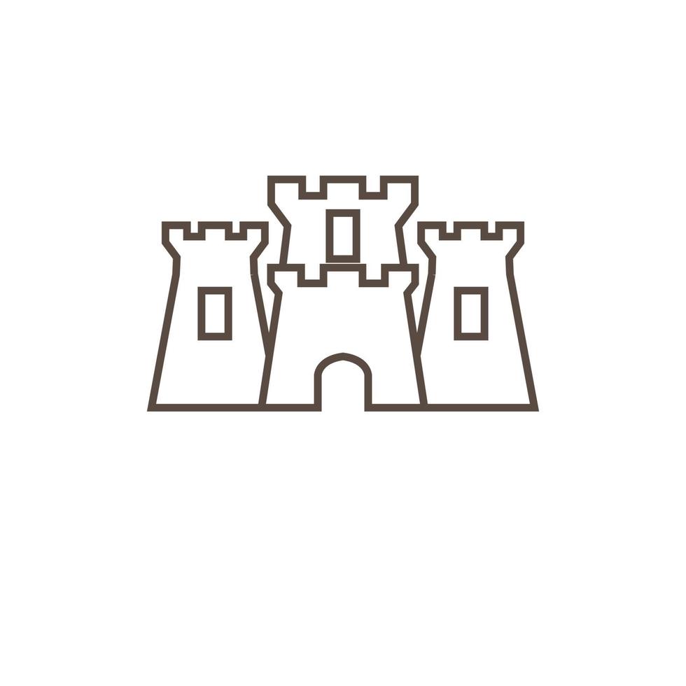 line castles group logo design, vector graphic symbol icon illustration creative idea