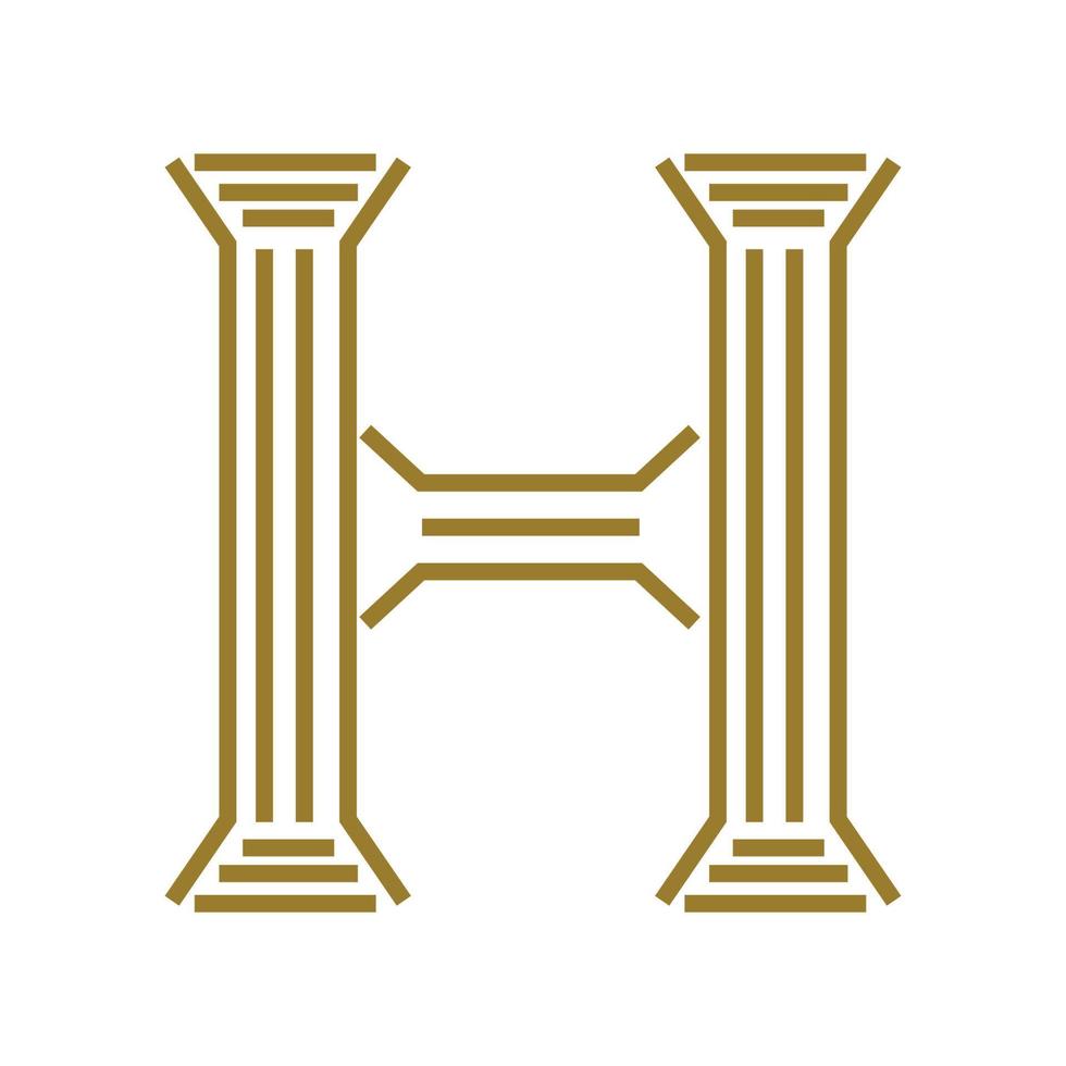 letter H with justice law logo design, vector graphic symbol icon illustration creative idea