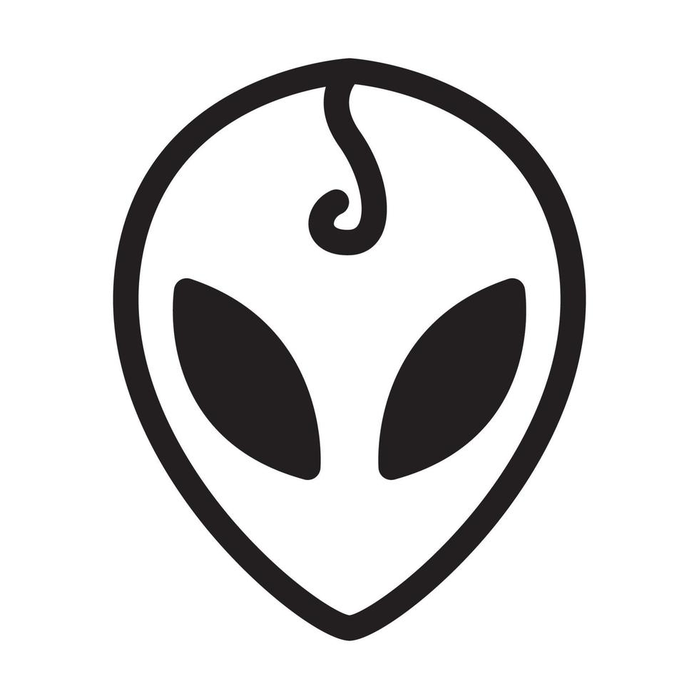 aliens head lines baby logo symbol vector icon illustration graphic design