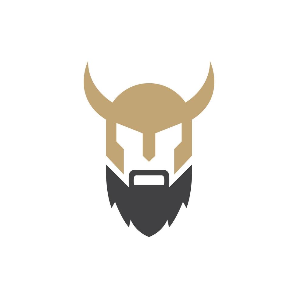 diseño de logotipo vikingo nórdico de cara simple vintage, símbolo gráfico vectorial icono ilustración idea creativa vector