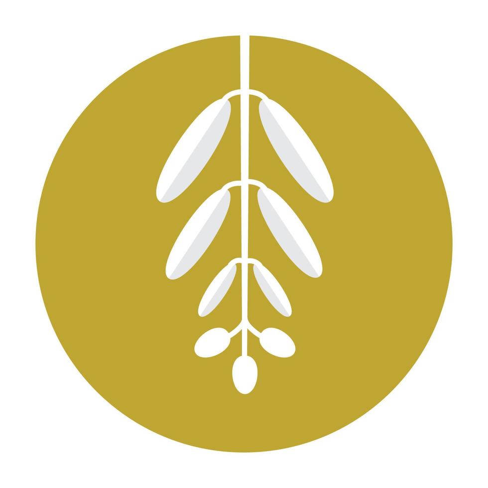 círculo de oro hoja de aceite de oliva diseño de logotipo vector icono símbolo ilustración
