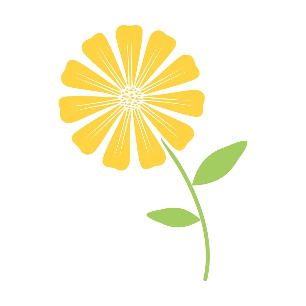 Colorida flor amarilla daisy logo símbolo vector icono ilustración diseño gráfico