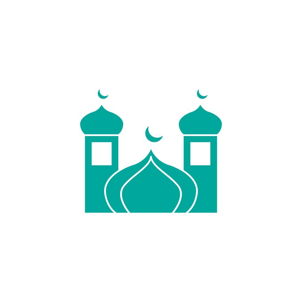 diseño de logotipo de ramadán simple de mezquita de color plano, símbolo gráfico vectorial icono ilustración idea creativa vector