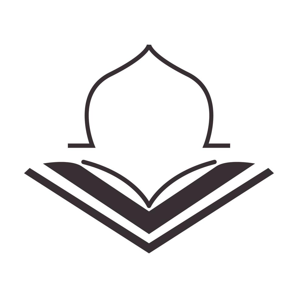 Quran with dome lines logo symbol vector icon illustration graphic design