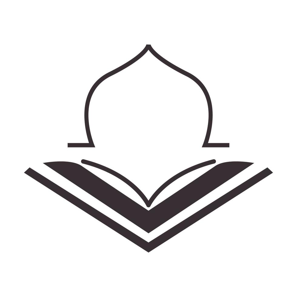 Quran with dome lines logo symbol vector icon illustration graphic design