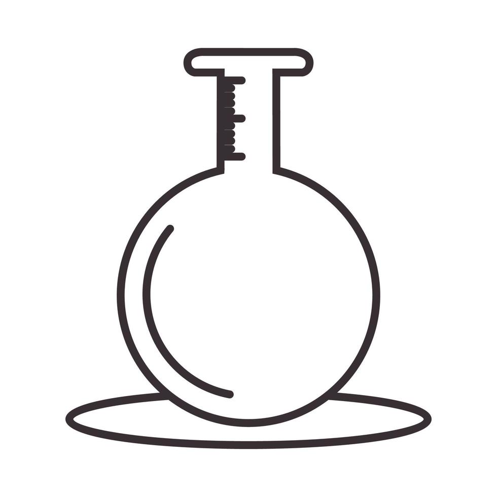 Círculo botella laboratorio líneas logo símbolo vector icono ilustración diseño gráfico
