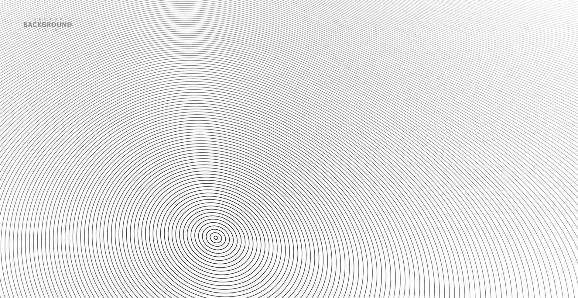 circulo concentrico. Ilustración de onda de sonido. patrón de línea de círculo abstracto. gráfico en blanco y negro vector