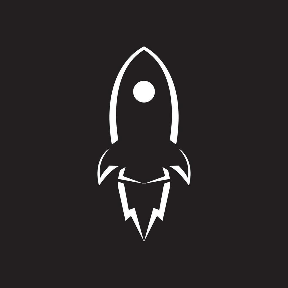 white shape rocket launch logo design, vector graphic symbol icon illustration creative idea