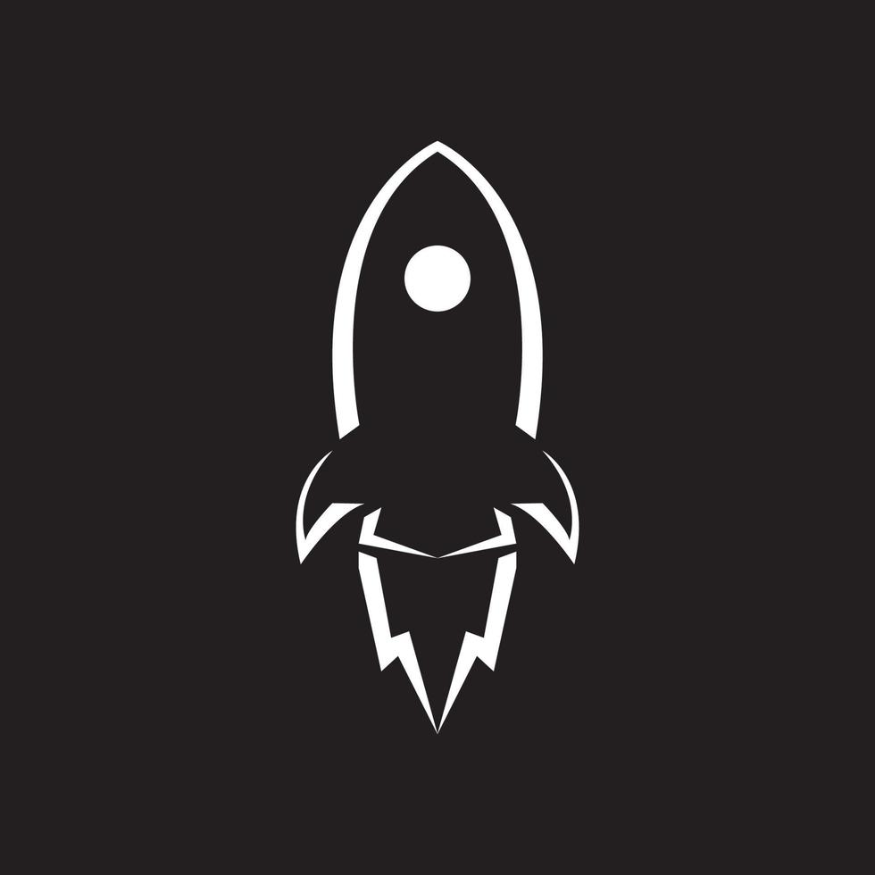 white shape rocket launch logo design, vector graphic symbol icon illustration creative idea