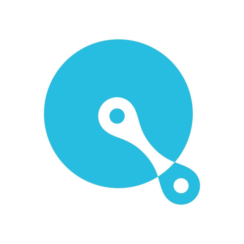 circle technology with chain connect logo design, vector graphic symbol icon illustration creative idea