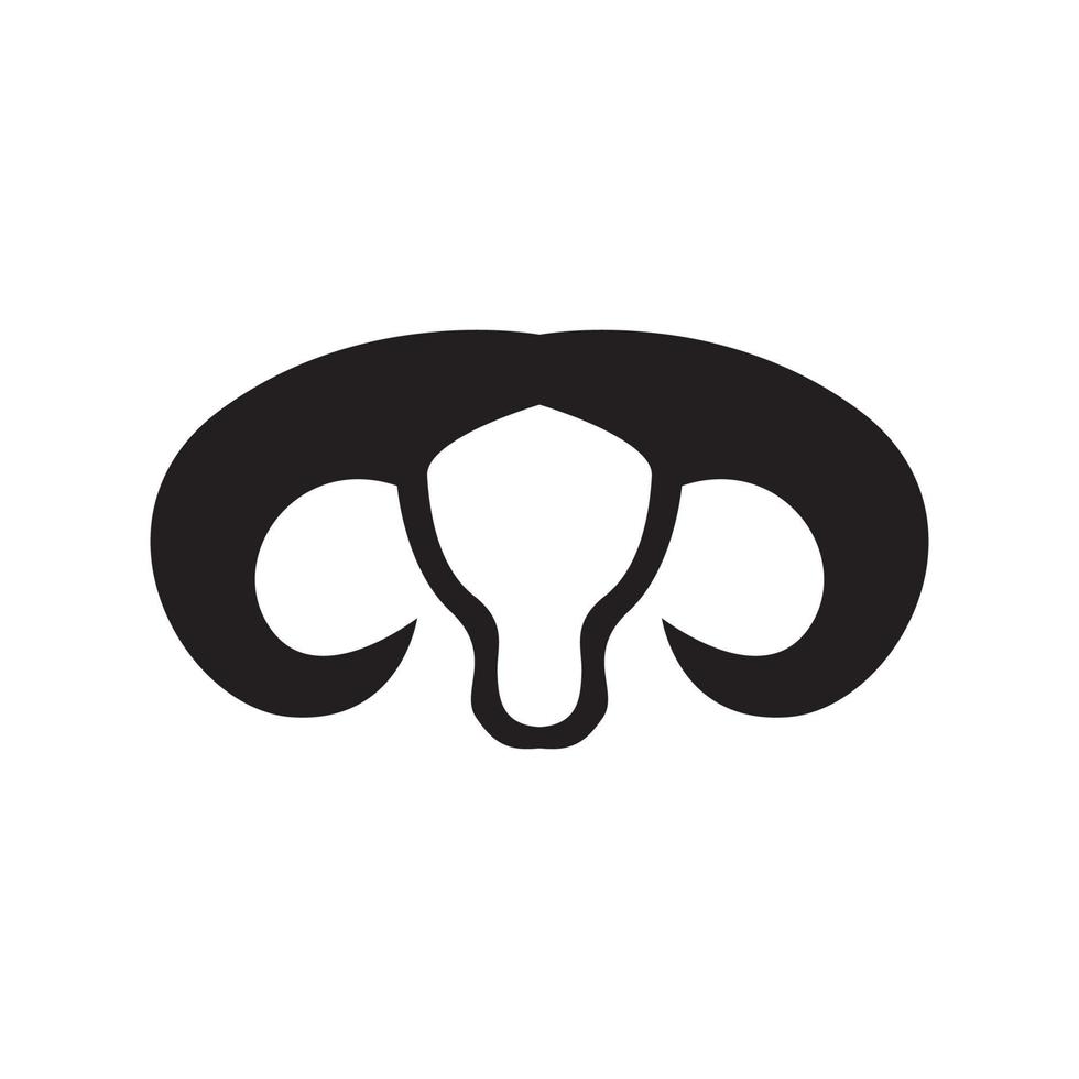 isolated long horn goat modern shape logo design, vector graphic symbol icon illustration creative idea