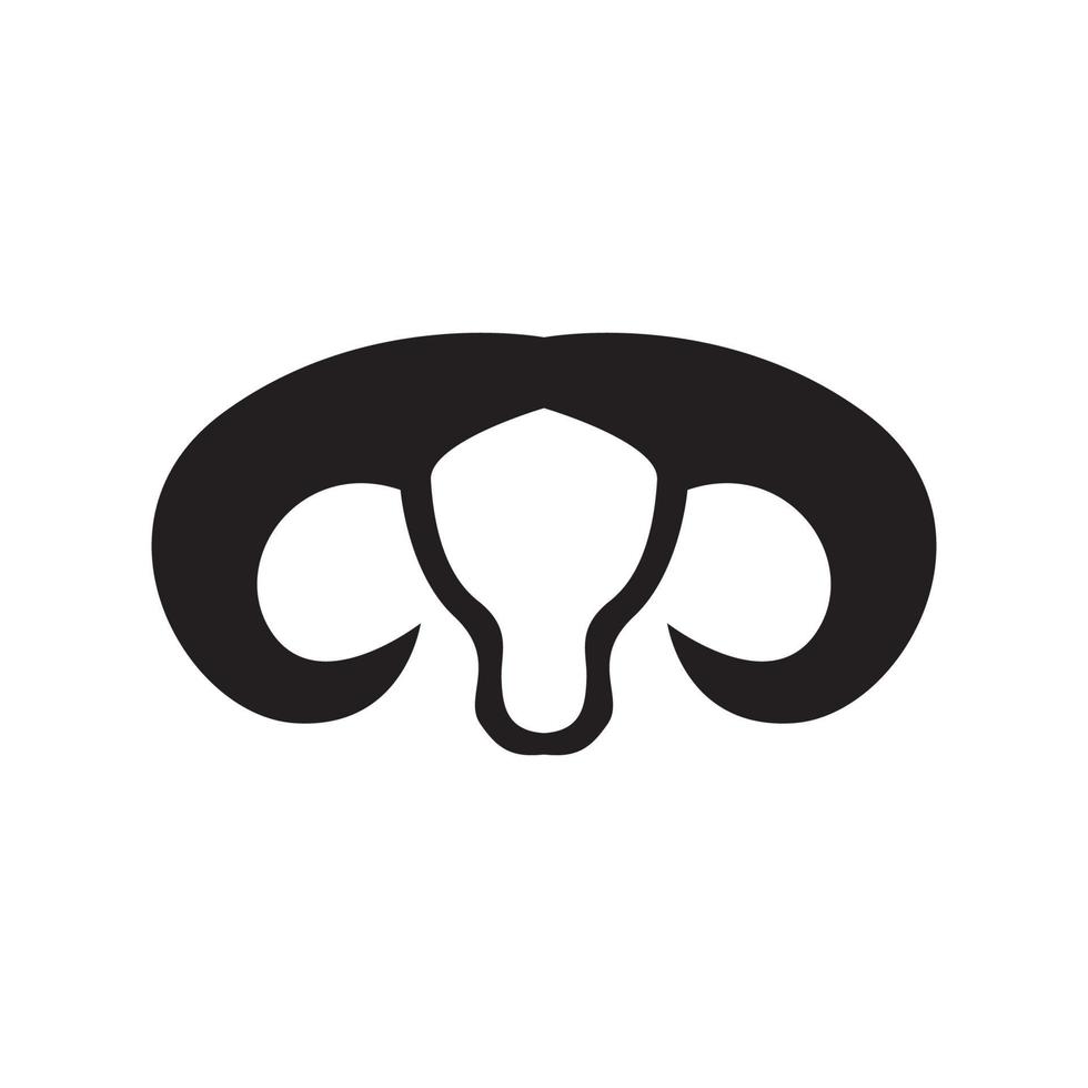 isolated long horn goat modern shape logo design, vector graphic symbol icon illustration creative idea