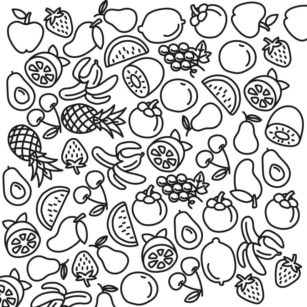 frutas patrón de textura de fondo vector