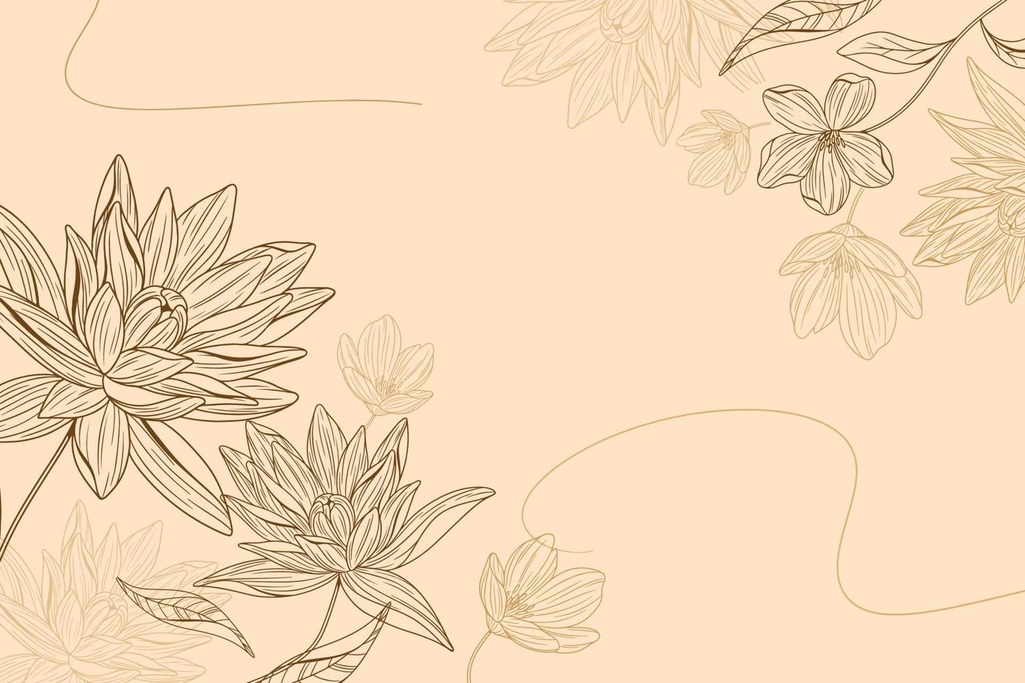 Outline Floral flower background vector