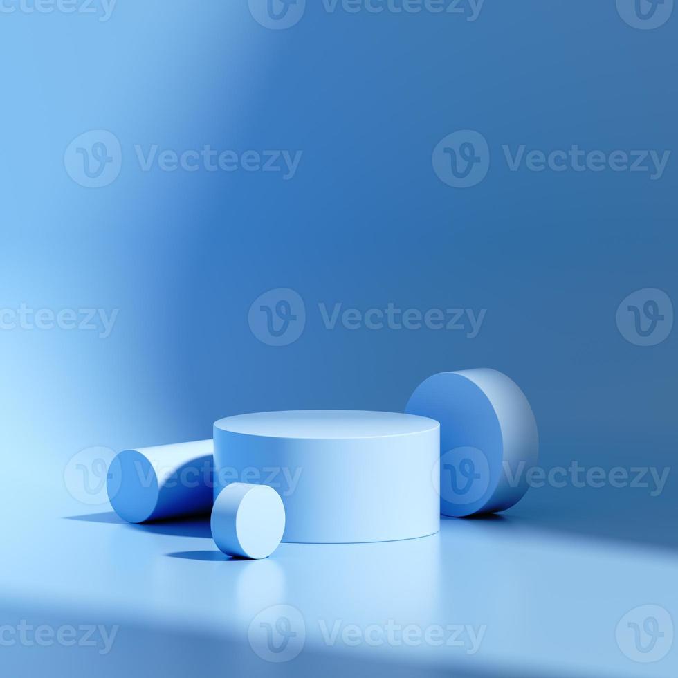 Mock up geometric shape podium for product design, minimal display. photo