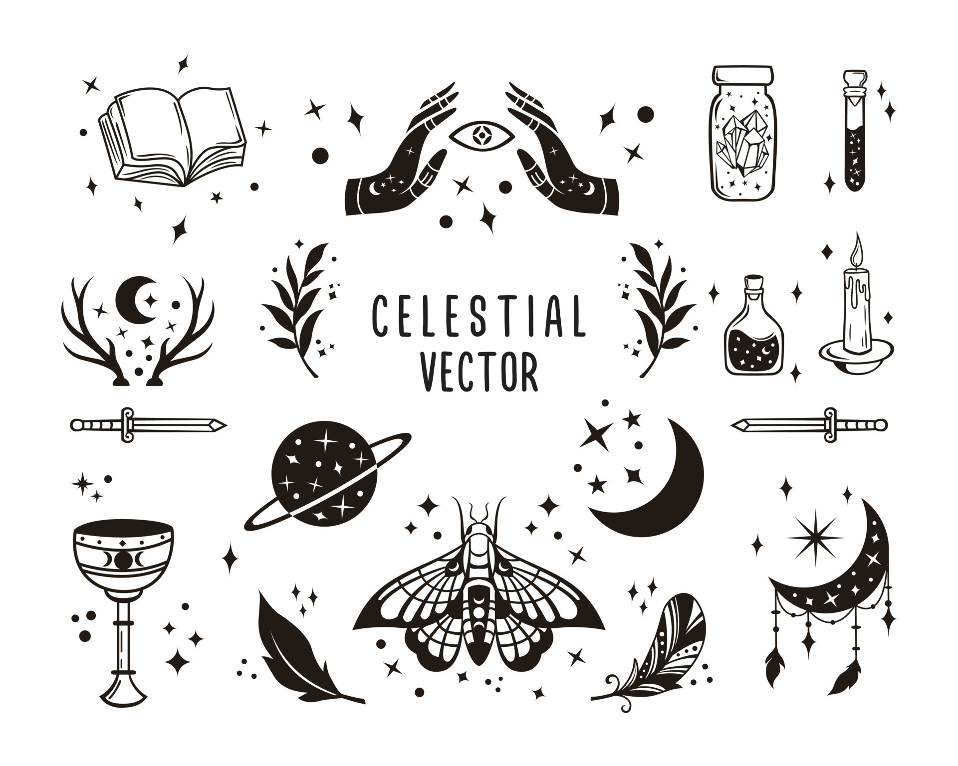 Magic and Celestial Collections 5728058 Vector Art at Vecteezy
