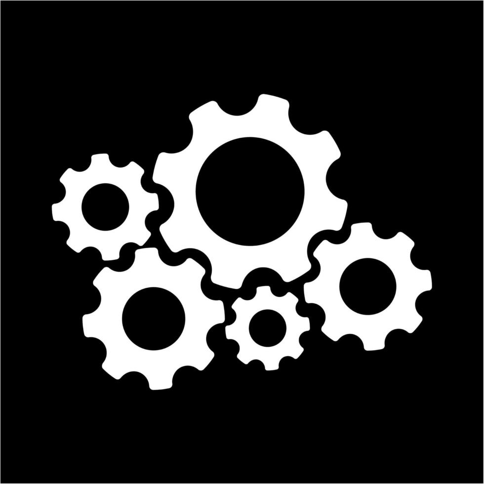 5 Gear or cog vector icon