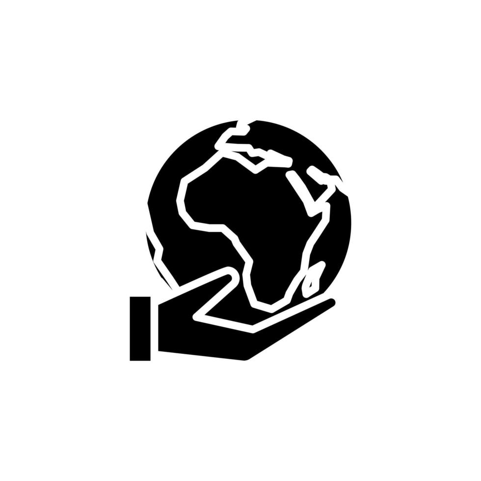 mundo, tierra, plantilla de logotipo de ilustración de vector de icono sólido global. adecuado para muchos propósitos.