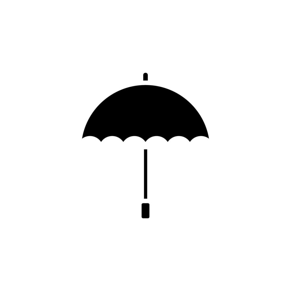 Umbrella, Weather, Protection Solid Icon Vector Illustration Logo Template. Suitable For Many Purposes.