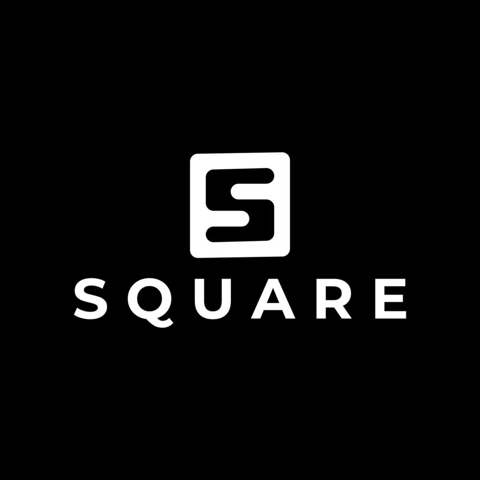 letter S square logo design vector