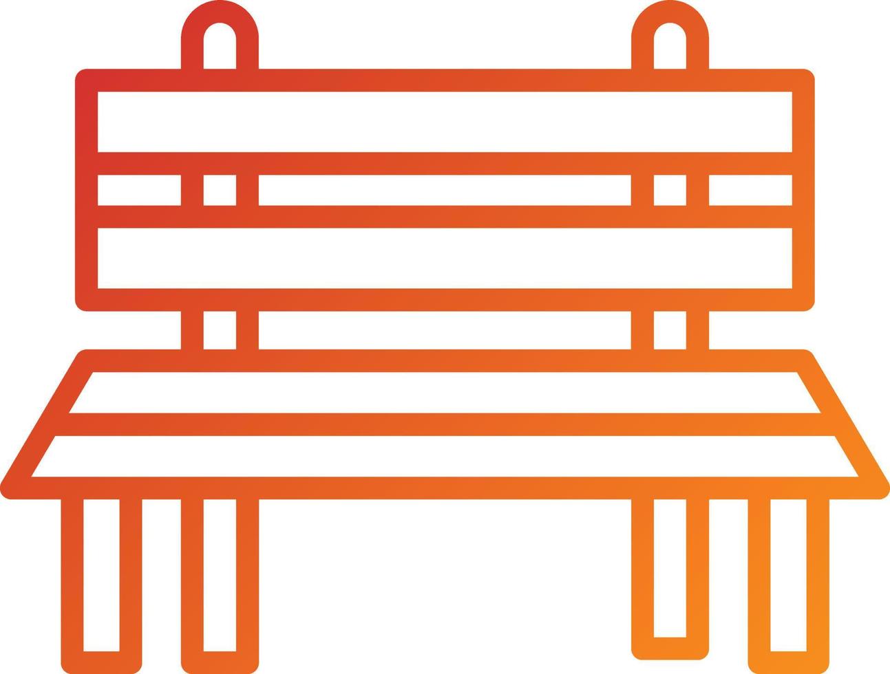 Bench Icon Style vector