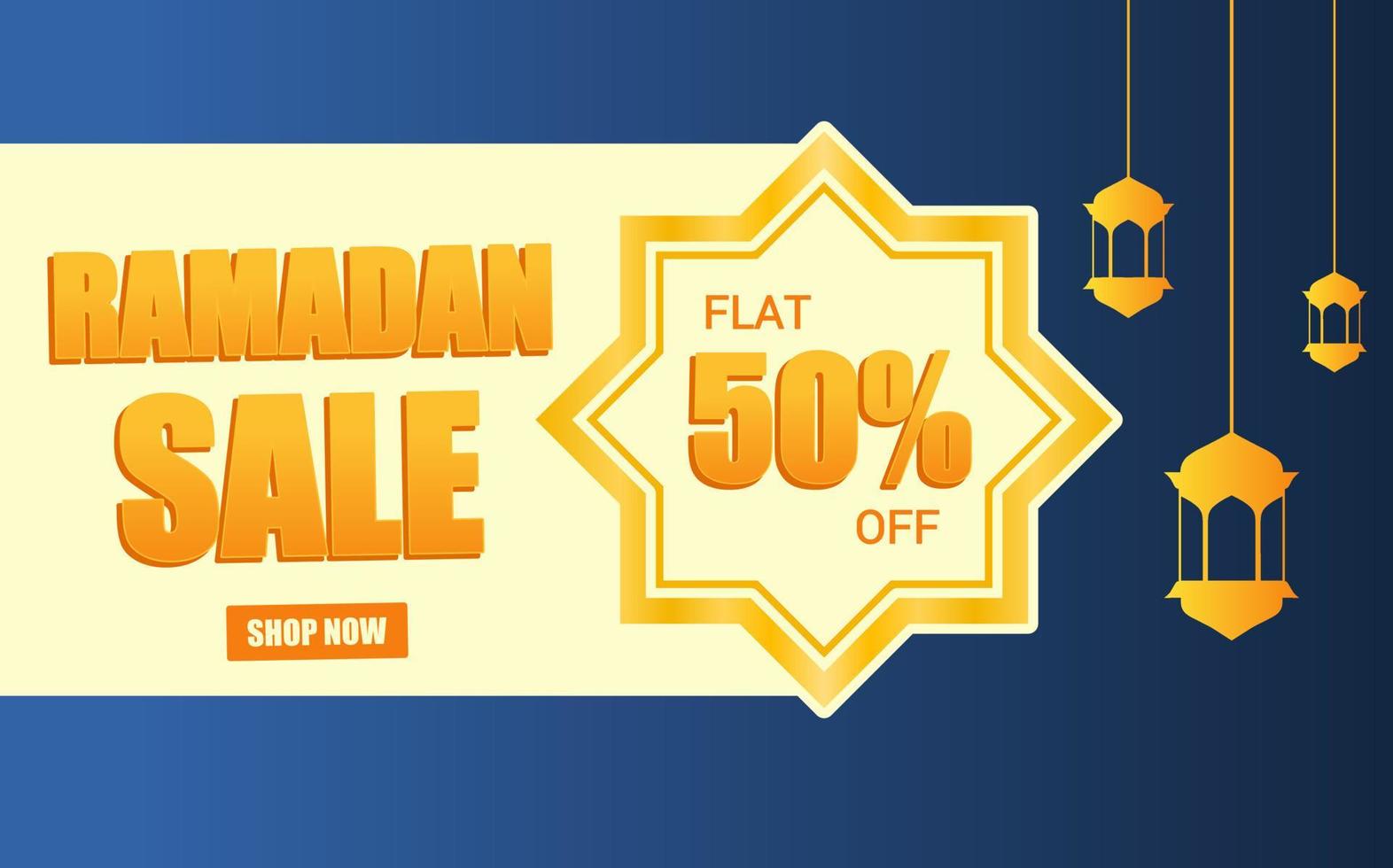 Ramadan sale promotion discount banner template design for business. Vector illustration