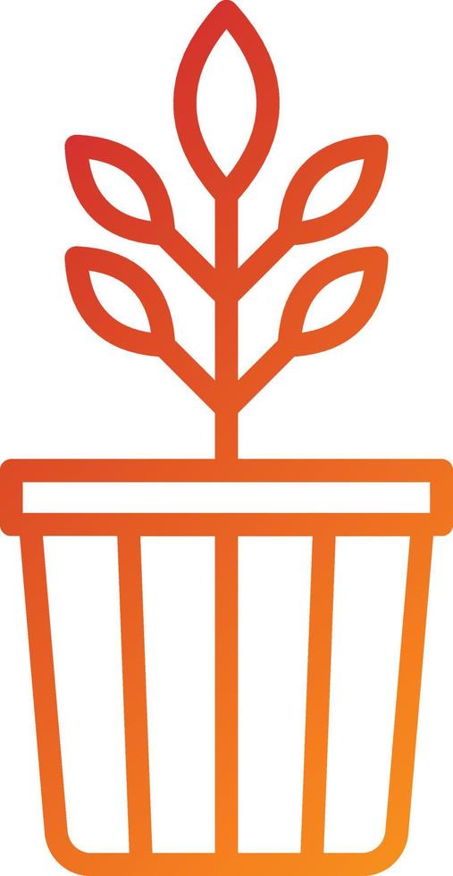 Plant Pot Icon Style vector