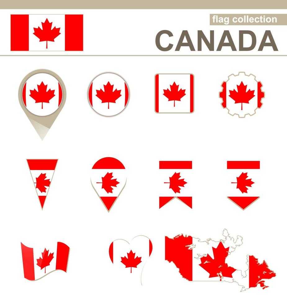 Canada Flag Collection vector