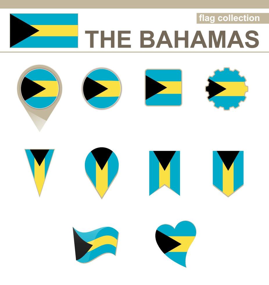 The Bahamas Flag Collection vector