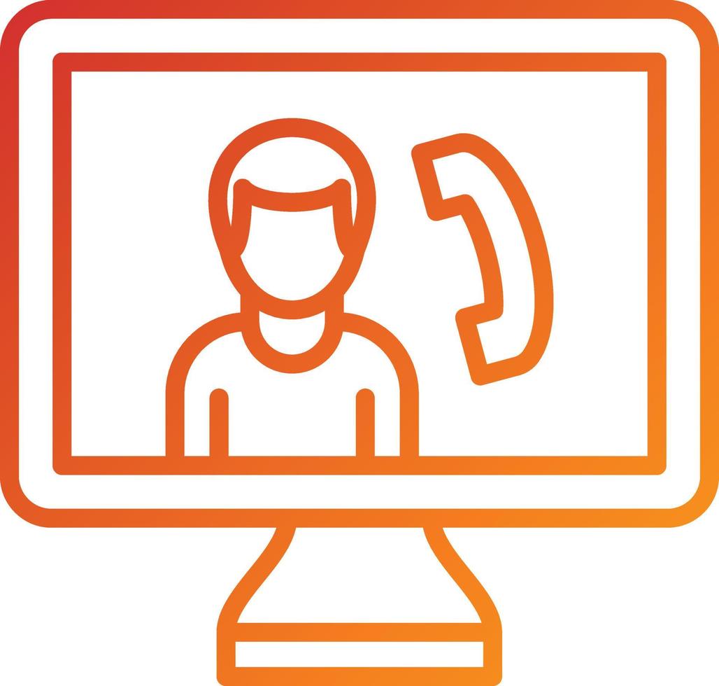 Video Call Icon Style vector