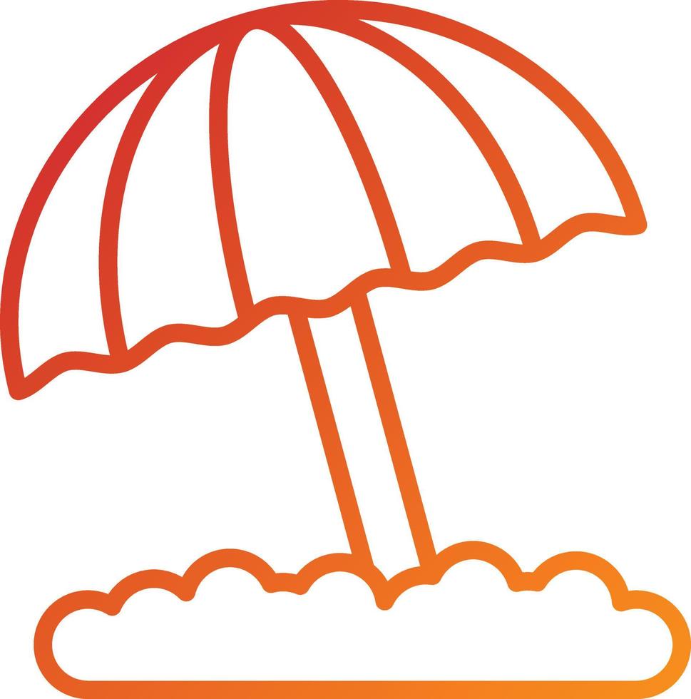 Beach Umbrella Icon Style vector