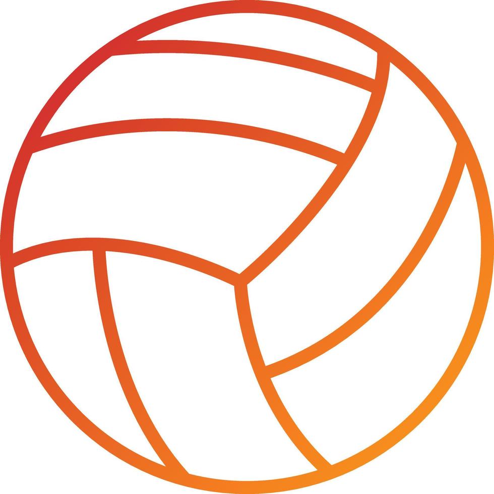 estilo de icono de voleibol vector