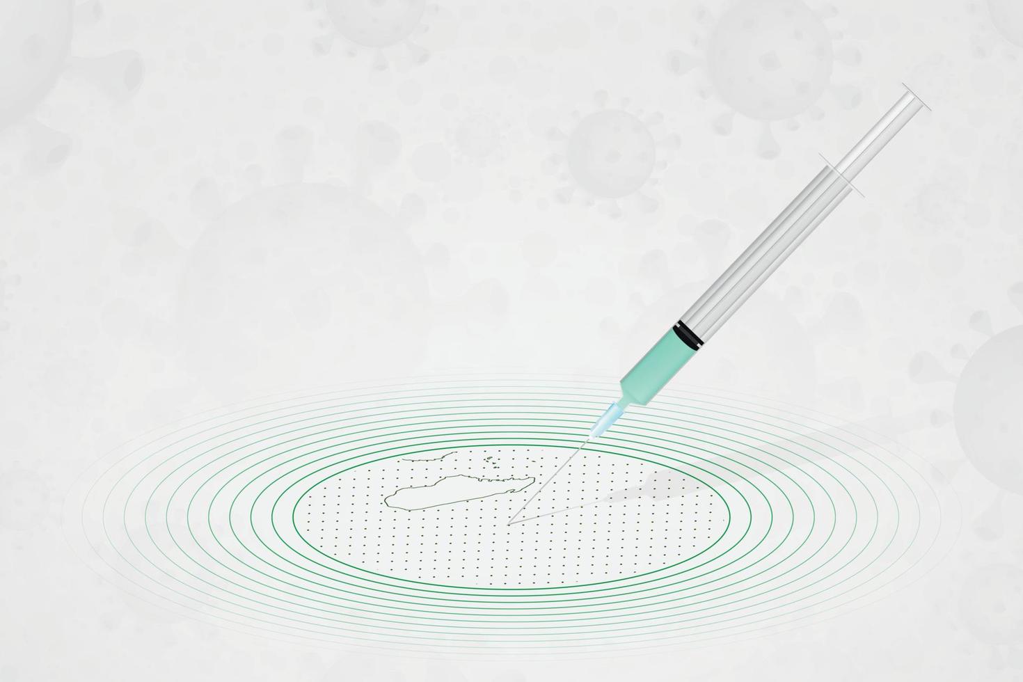 Mauritius vaccination concept, vaccine injection in map of Mauritius. Vaccine and vaccination against coronavirus, COVID-19. vector