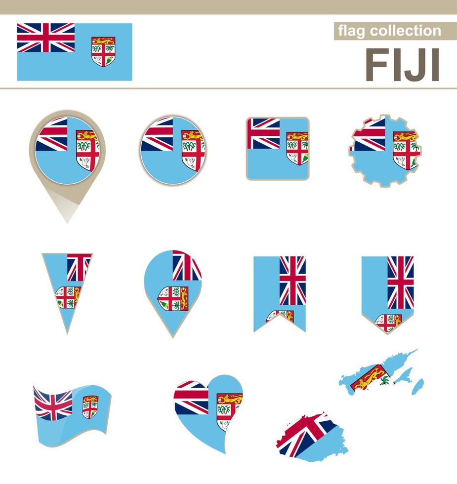 Fiji Flag Collection vector