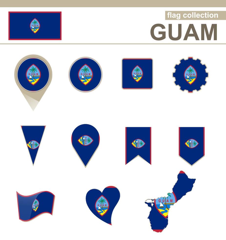 Guam Flag Collection vector