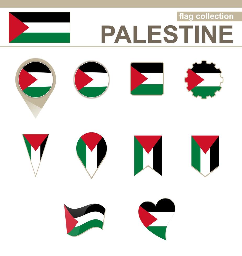 Palestine Flag Collection vector