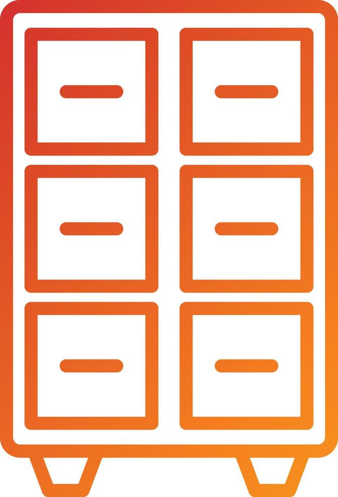 Filing Cabinet Icon Style vector