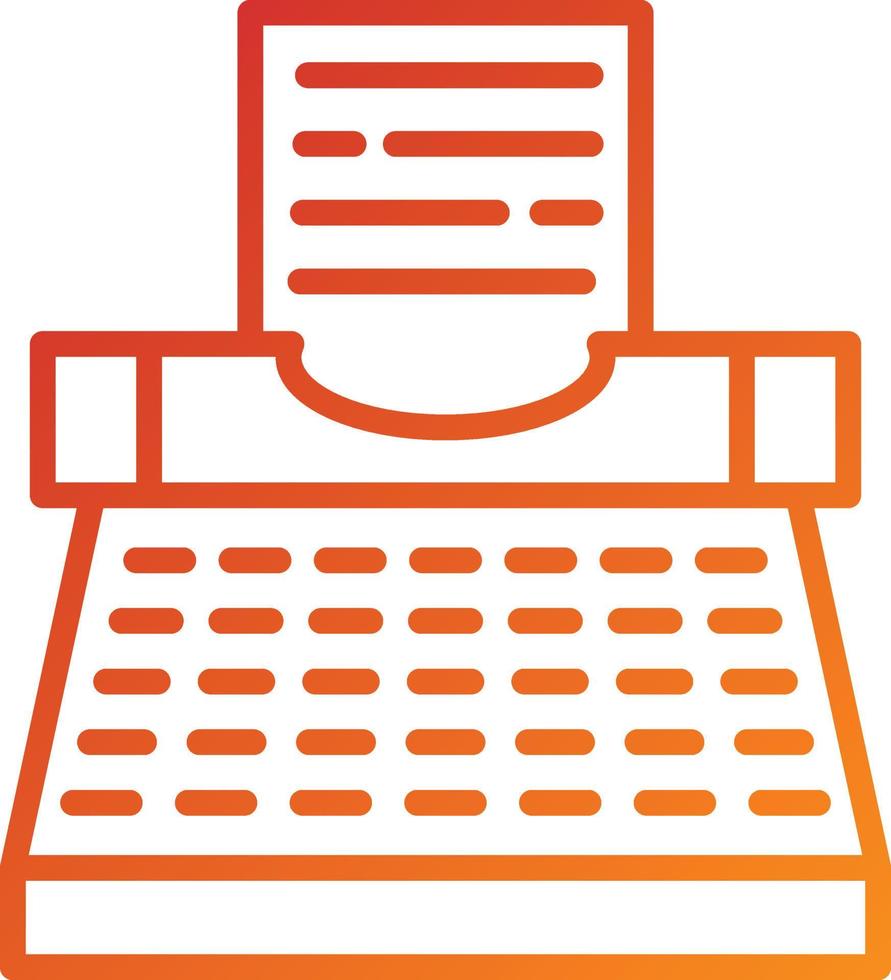 Typewriter Icon Style vector