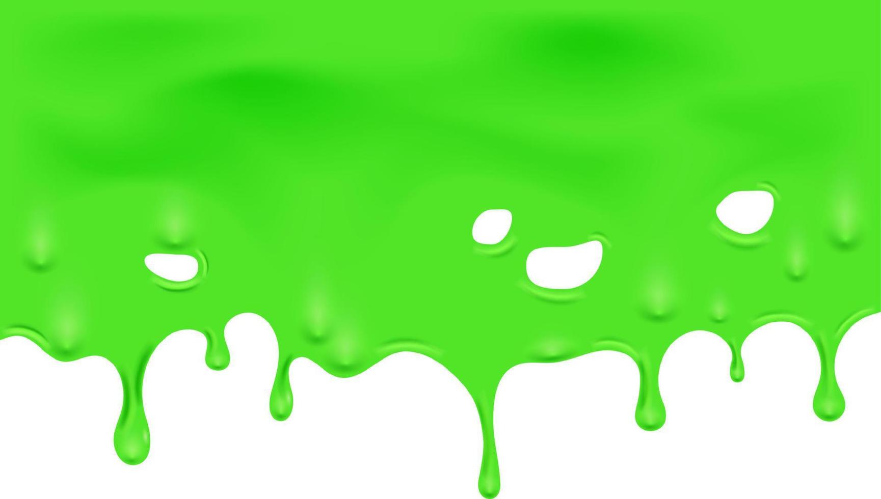 illustration of dripping green slime and melted. vector illustration