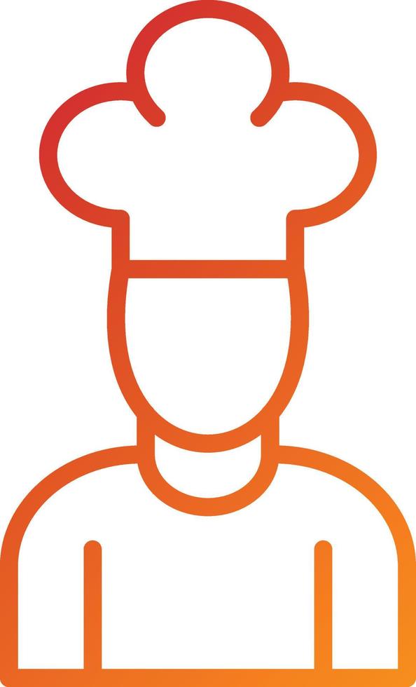 estilo de icono de chef vector