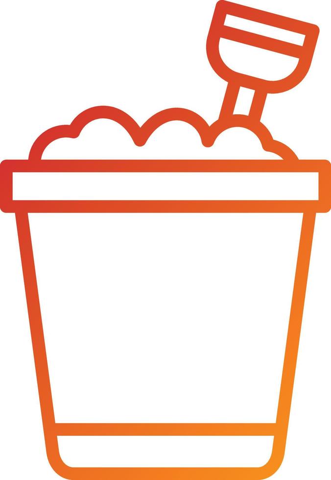 Sand Bucket Icon Style vector